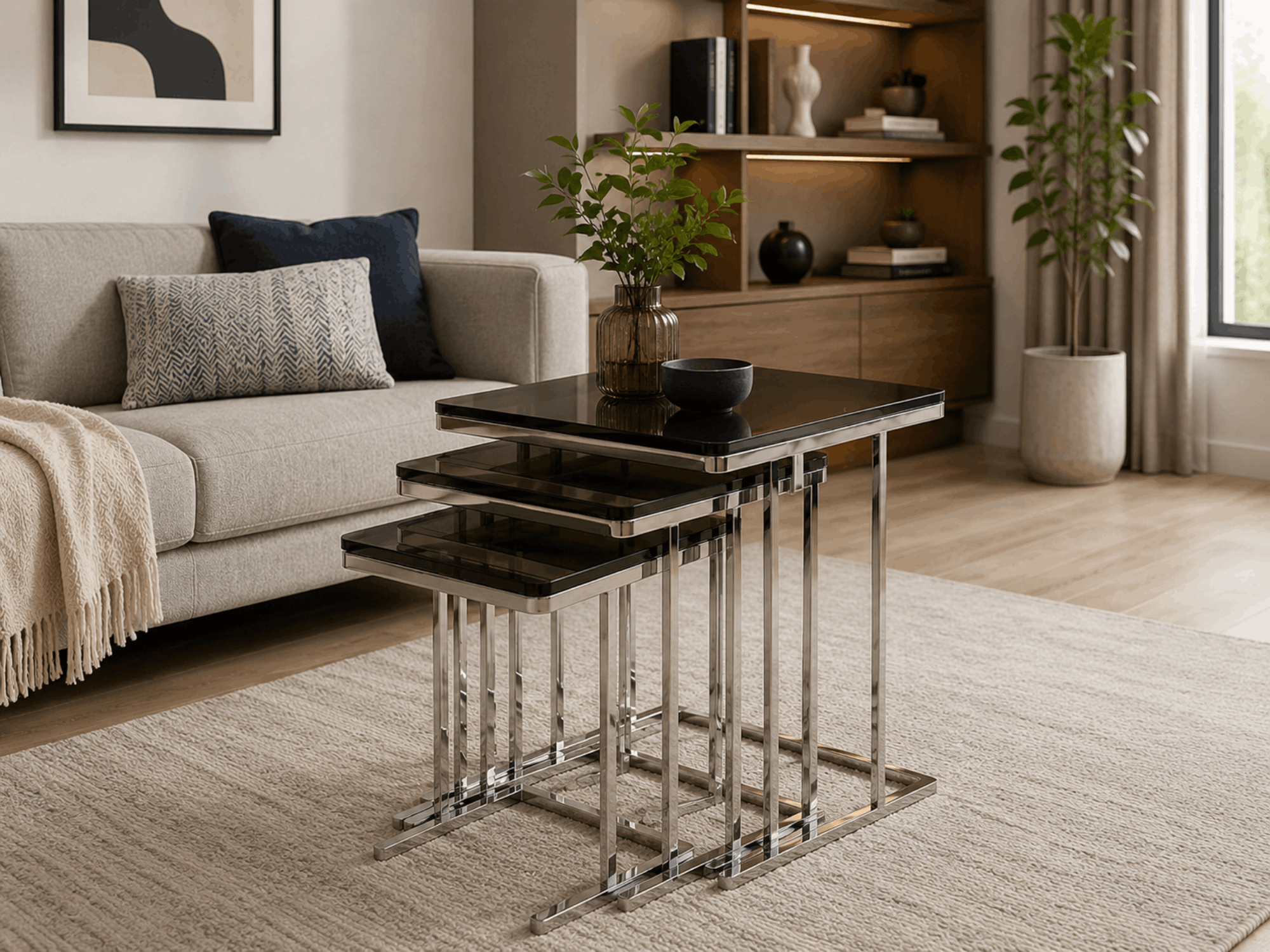 Set de 3 tables d'appoint