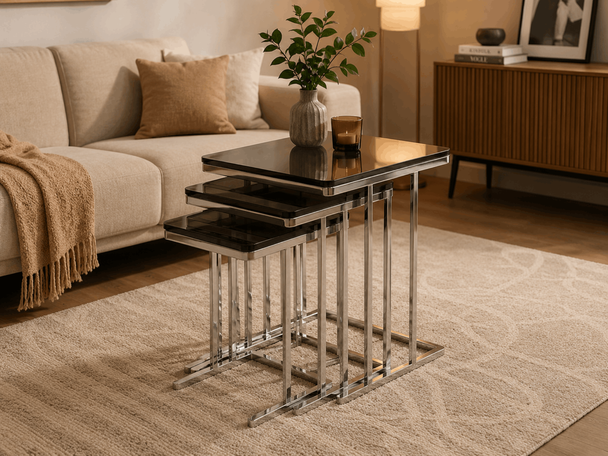 Set de 3 tables d'appoint